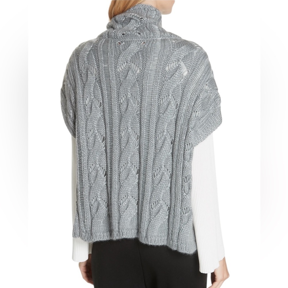 EILEEN FISHER Cable Knit Turtleneck Sweater - Size XS - Picture 2 of 8